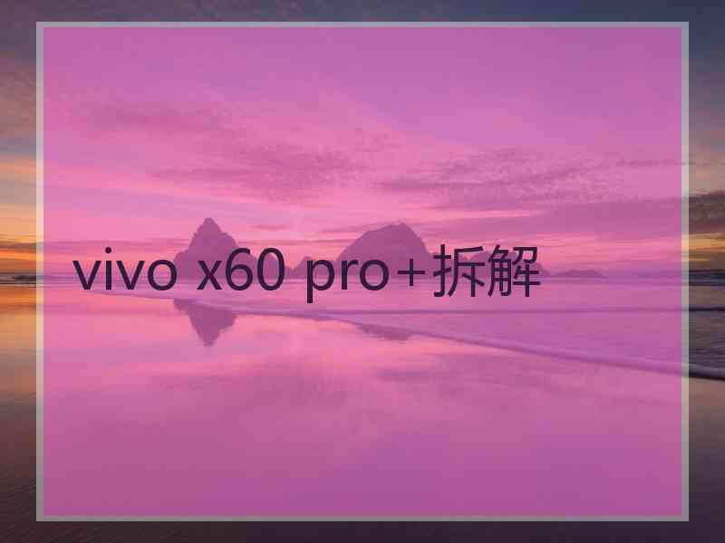 vivo x60 pro+拆解