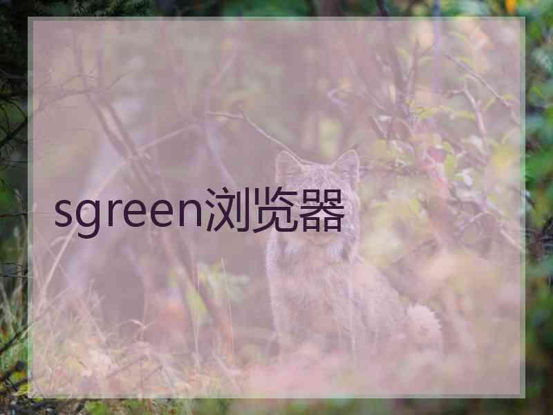 sgreen浏览器