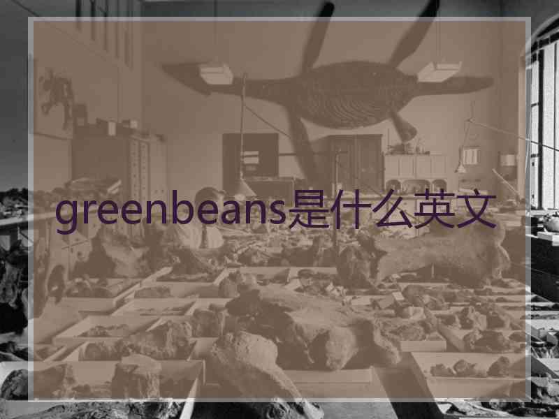 greenbeans是什么英文