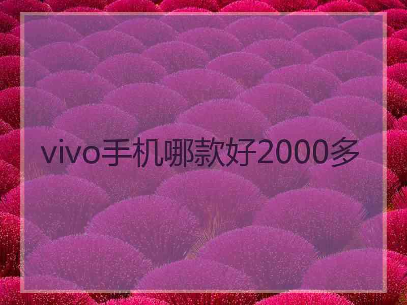 vivo手机哪款好2000多