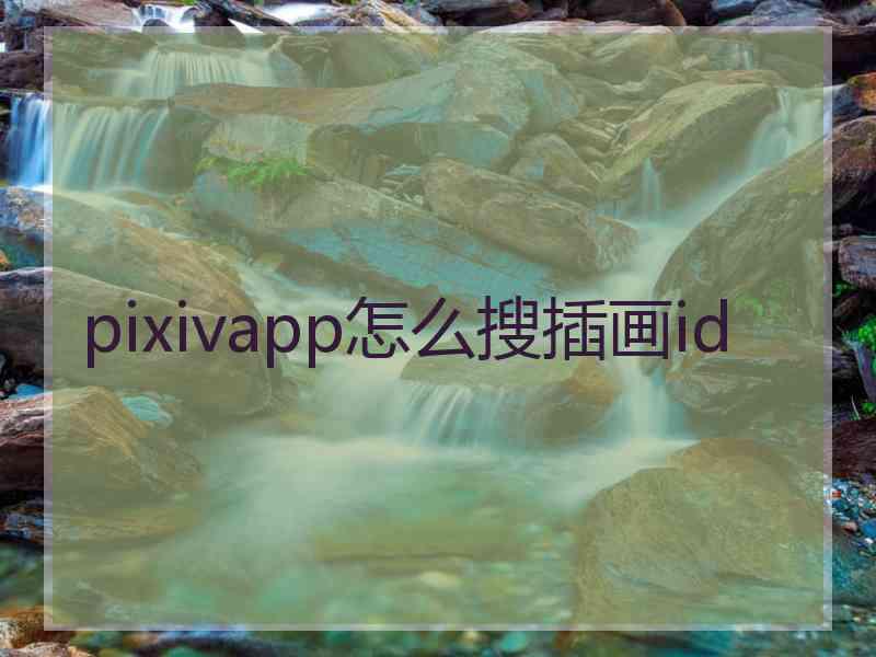 pixivapp怎么搜插画id