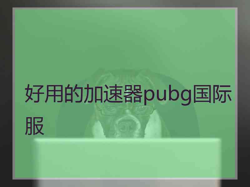 好用的加速器pubg国际服