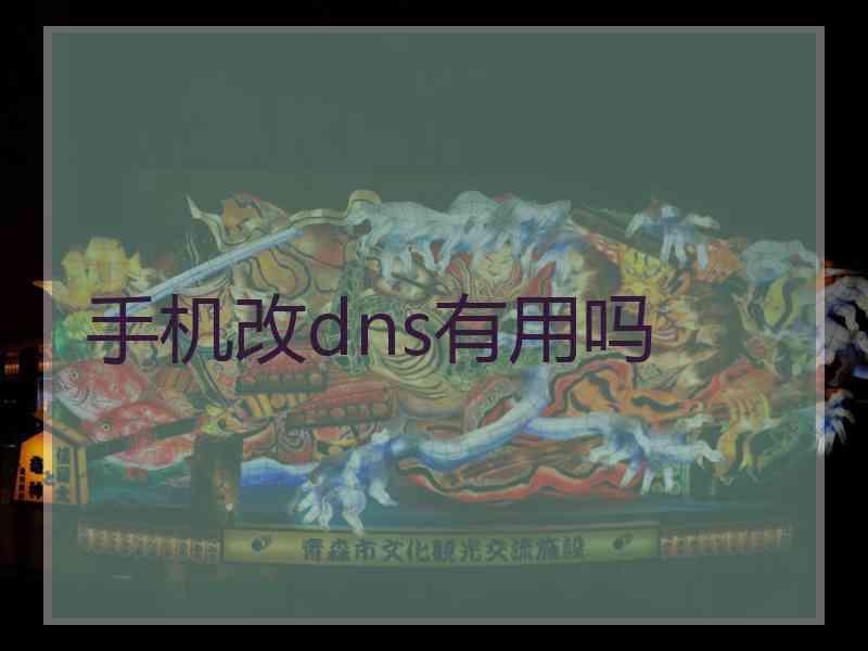 手机改dns有用吗