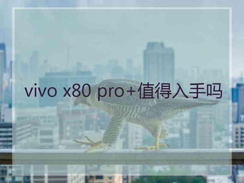 vivo x80 pro+值得入手吗