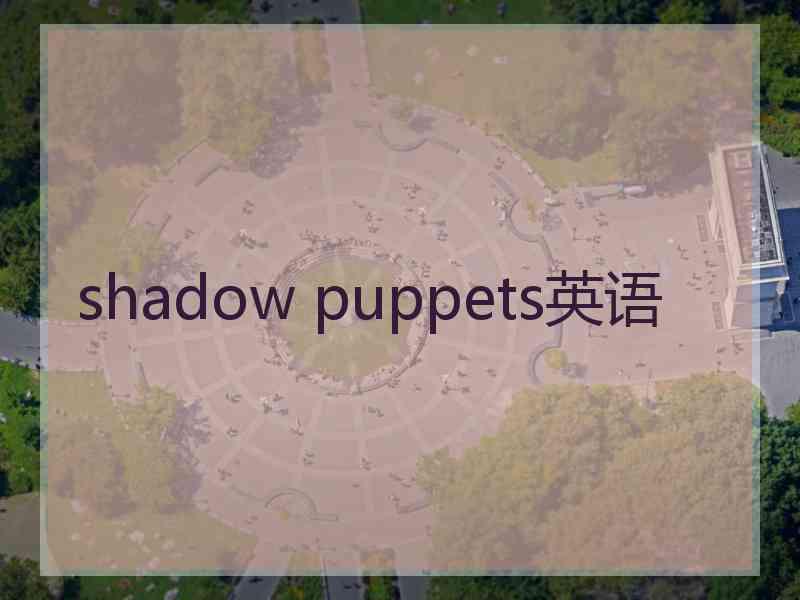 shadow puppets英语