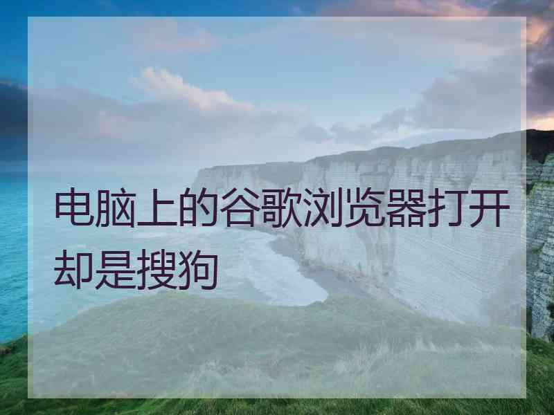 电脑上的谷歌浏览器打开却是搜狗