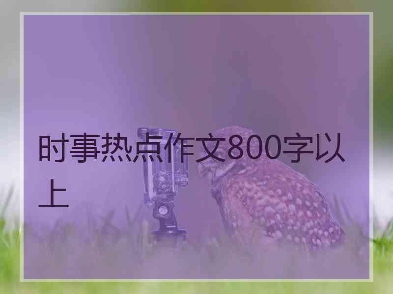 时事热点作文800字以上