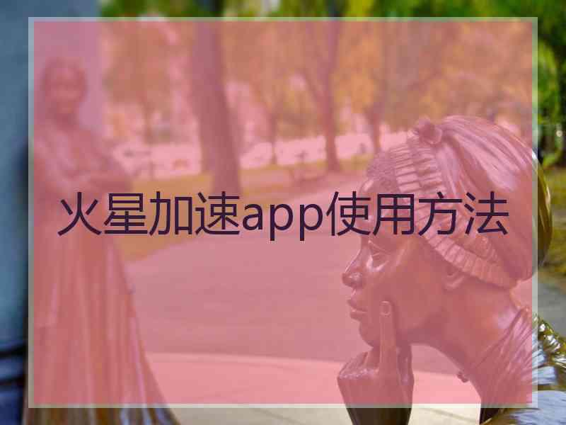 火星加速app使用方法