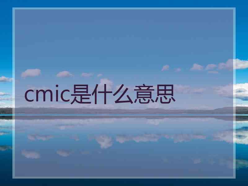 cmic是什么意思