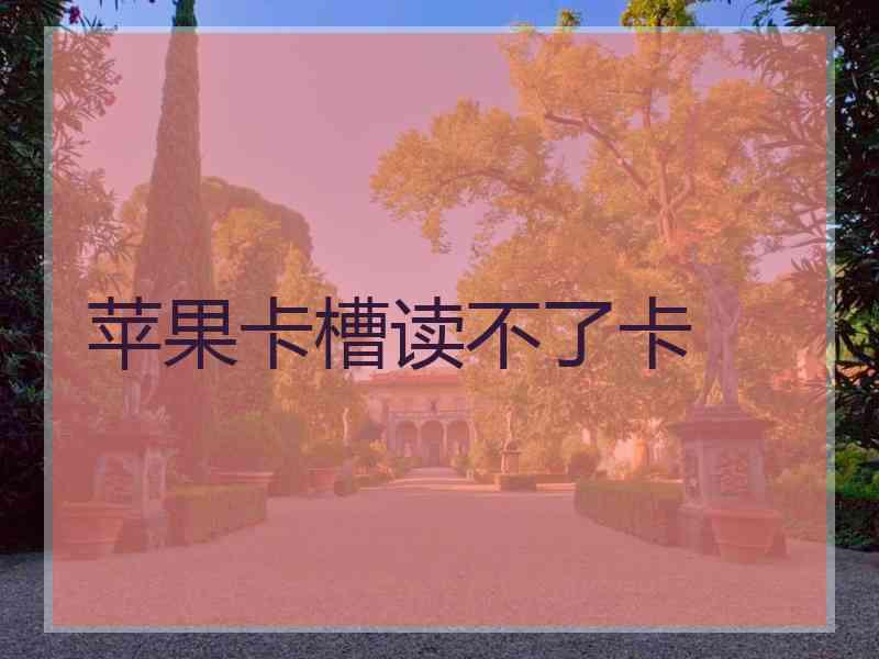 苹果卡槽读不了卡