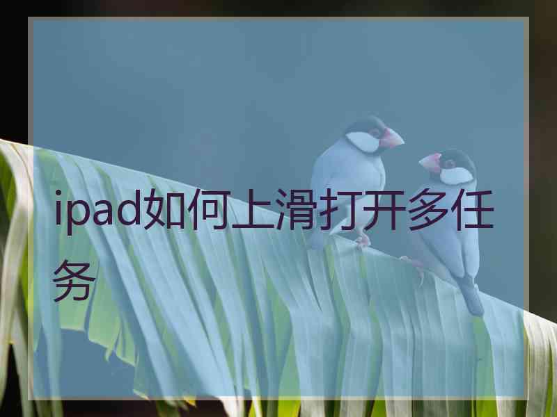 ipad如何上滑打开多任务