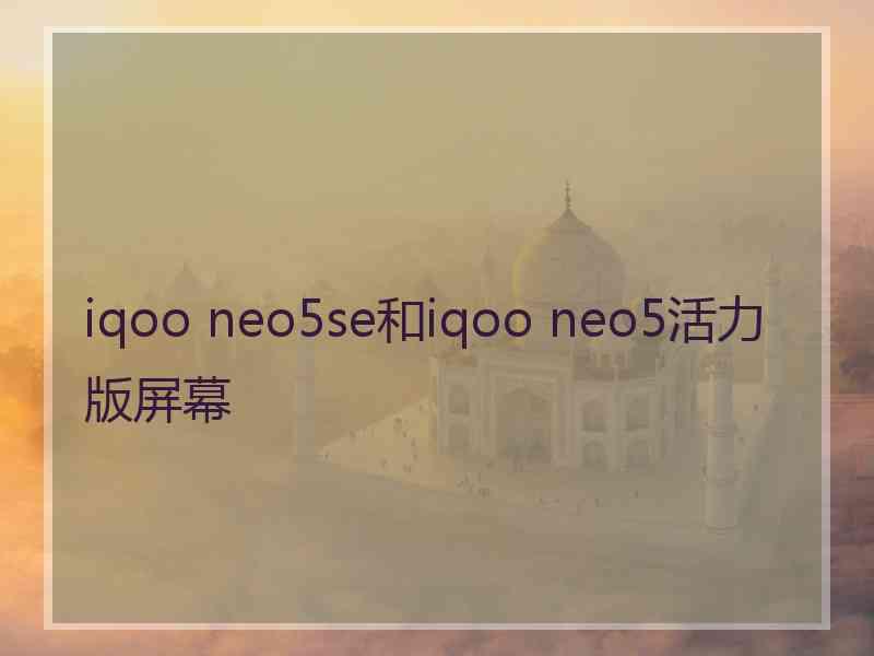 iqoo neo5se和iqoo neo5活力版屏幕