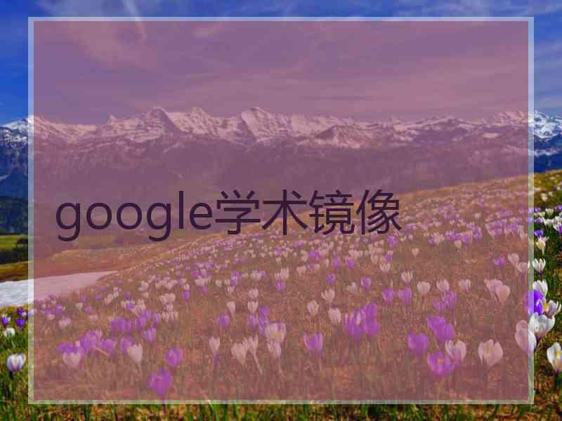 google学术镜像