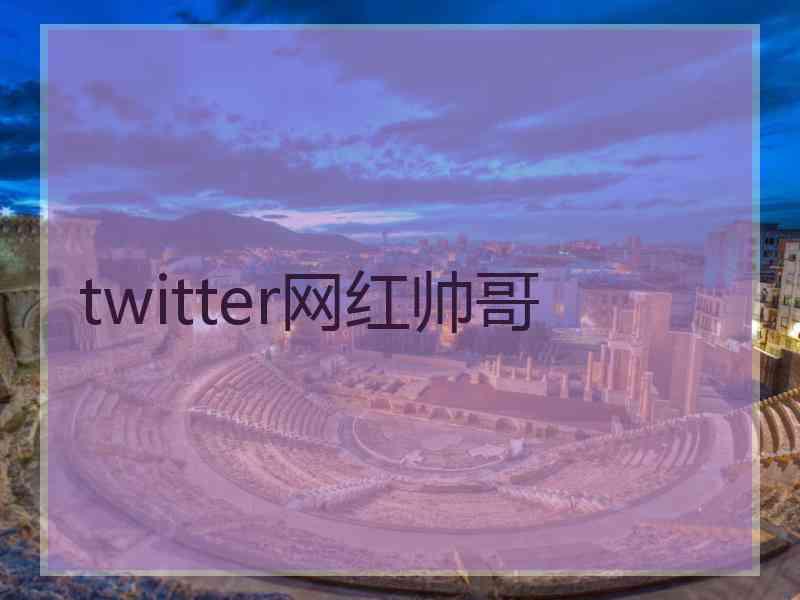 twitter网红帅哥