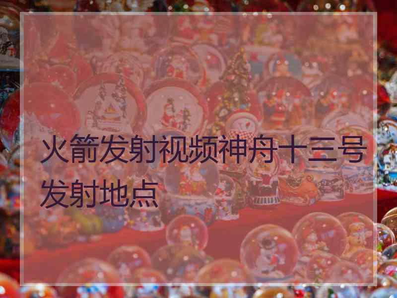 火箭发射视频神舟十三号发射地点