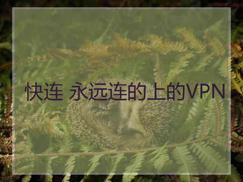 快连 永远连的上的VPN