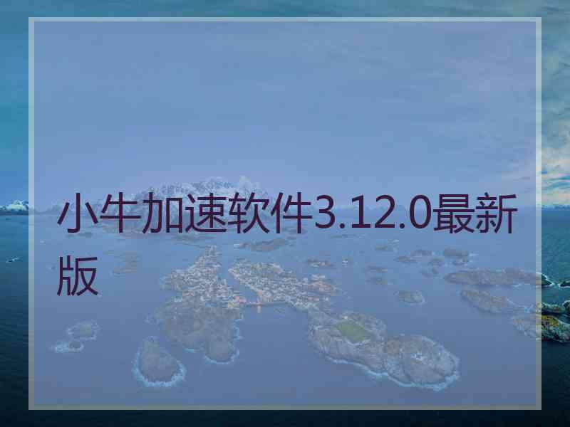 小牛加速软件3.12.0最新版