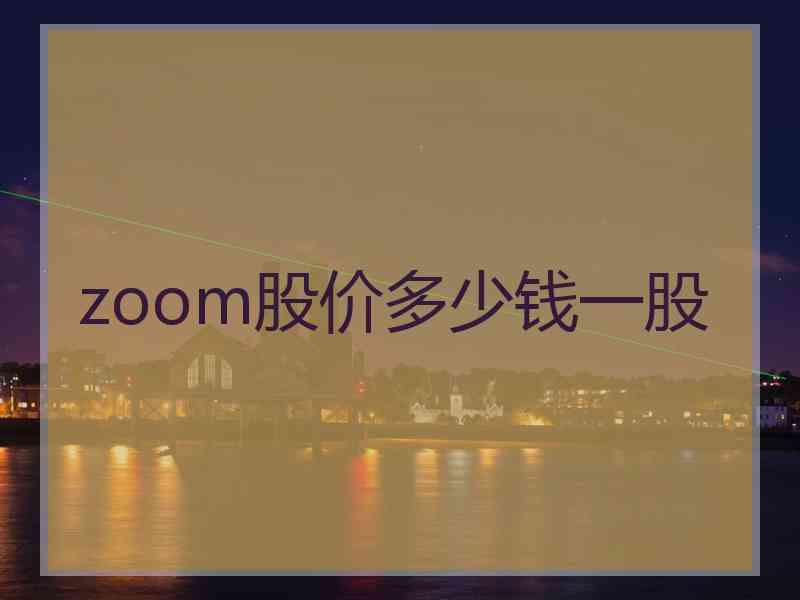 zoom股价多少钱一股