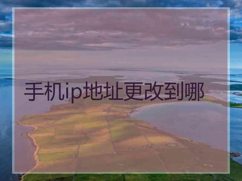 手机ip地址更改到哪