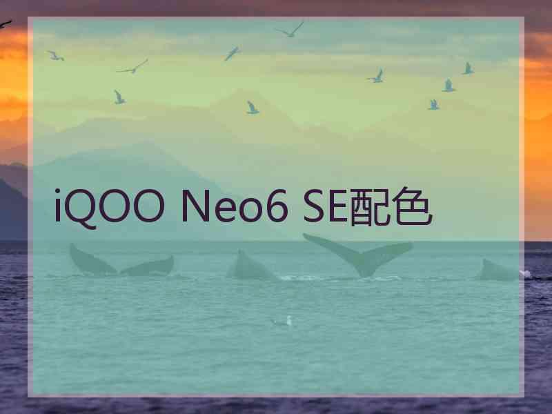 iQOO Neo6 SE配色