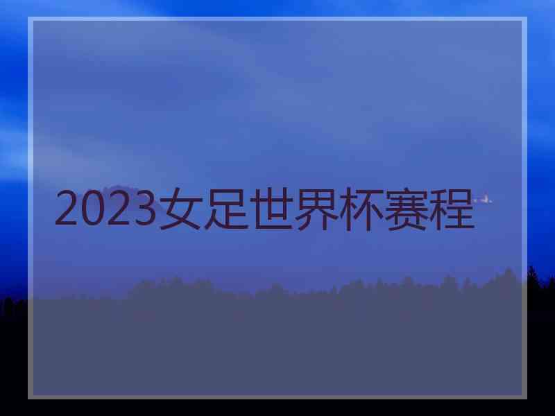 2023女足世界杯赛程