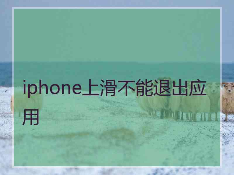 iphone上滑不能退出应用