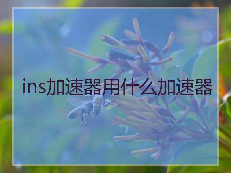 ins加速器用什么加速器