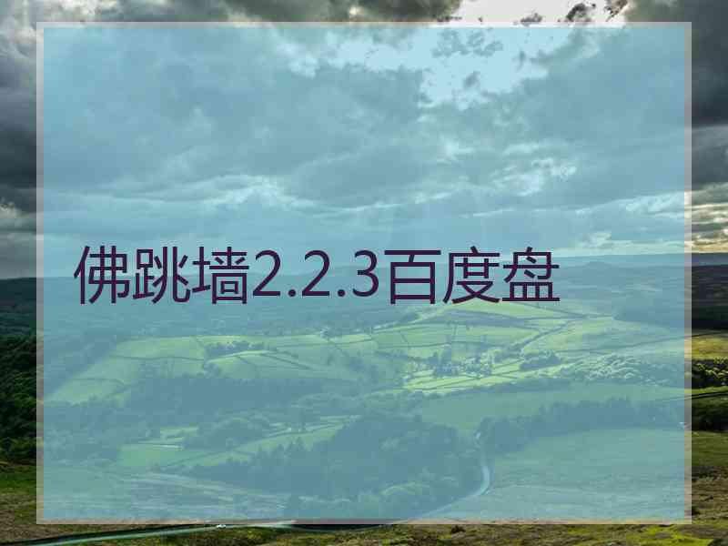 佛跳墙2.2.3百度盘