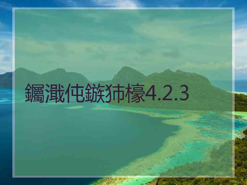 钃濈伅鏃犻檺4.2.3