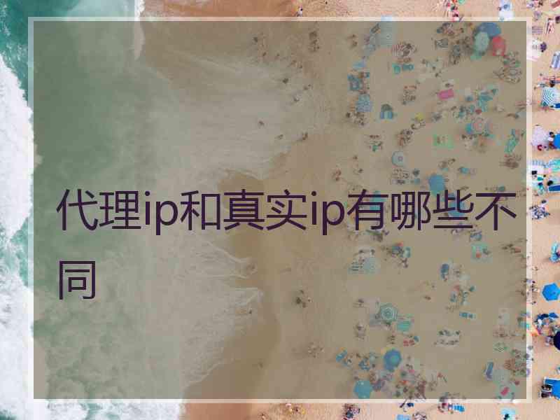 代理ip和真实ip有哪些不同