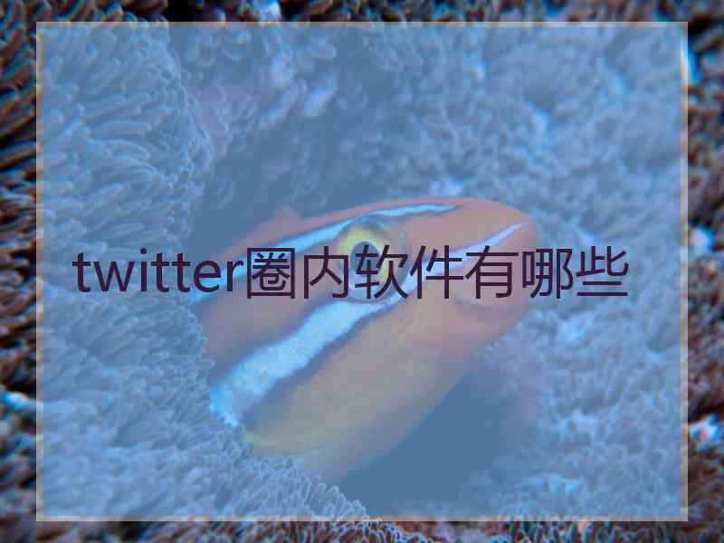 twitter圈内软件有哪些