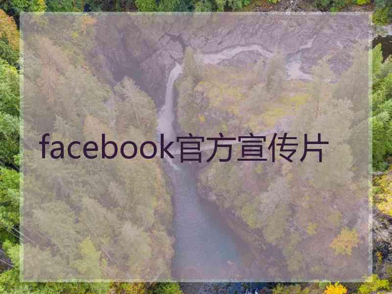 facebook官方宣传片