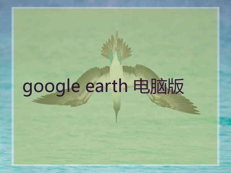 google earth 电脑版