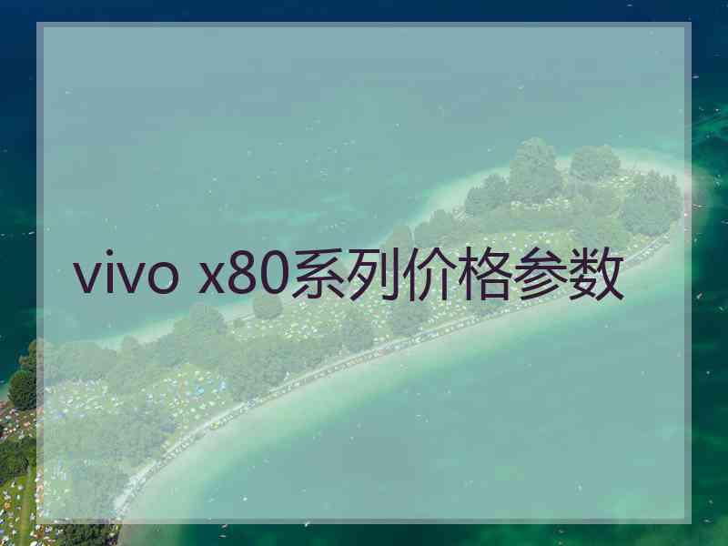 vivo x80系列价格参数