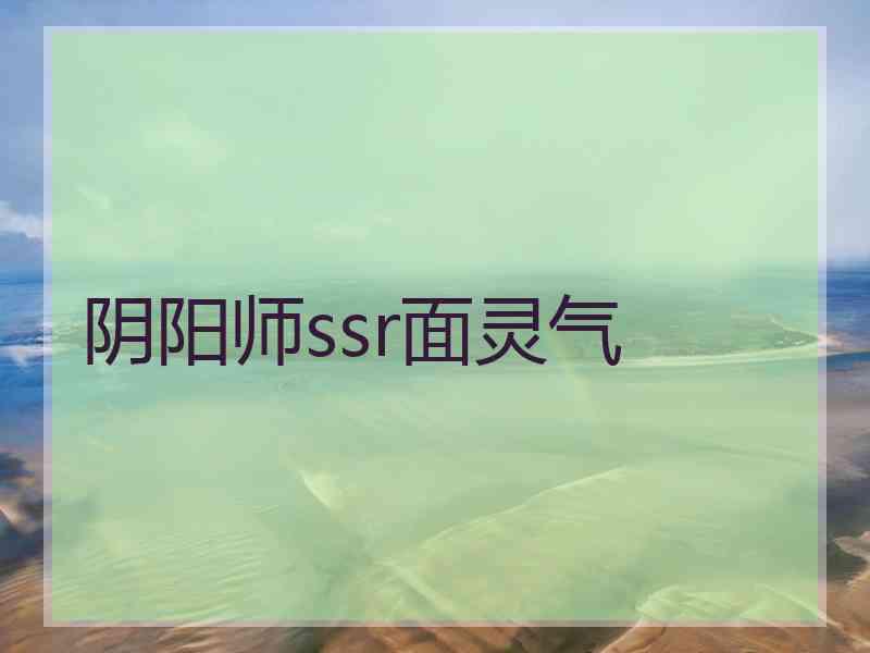 阴阳师ssr面灵气