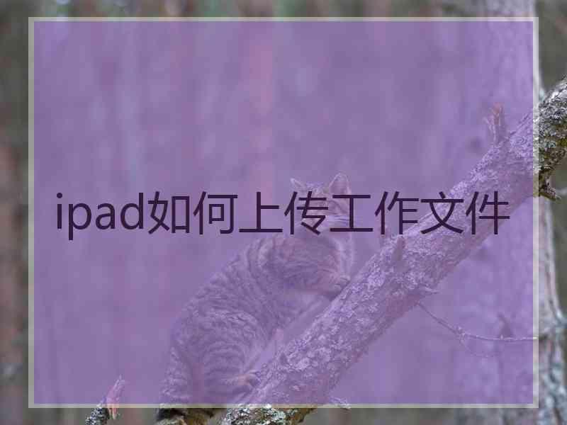 ipad如何上传工作文件