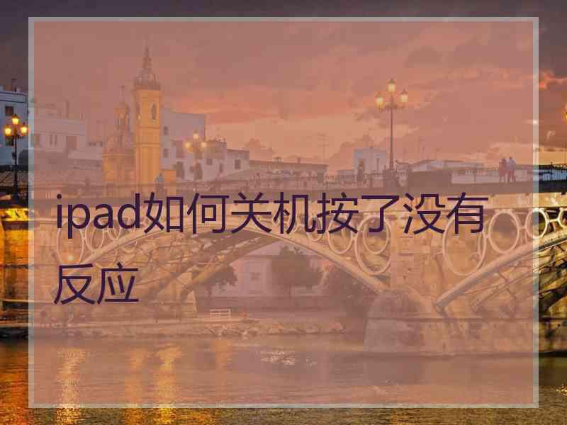 ipad如何关机按了没有反应